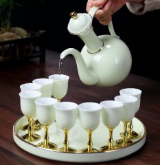 <b>羊脂玉描金酒具 陶瓷酒具榴莲污视频下载</b>